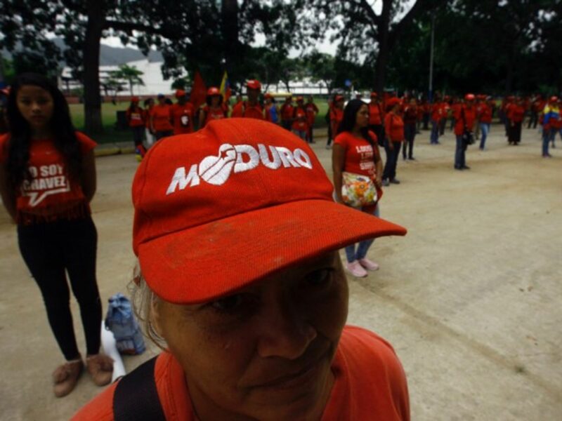During Venezuelan protests against U.S. sanctions
