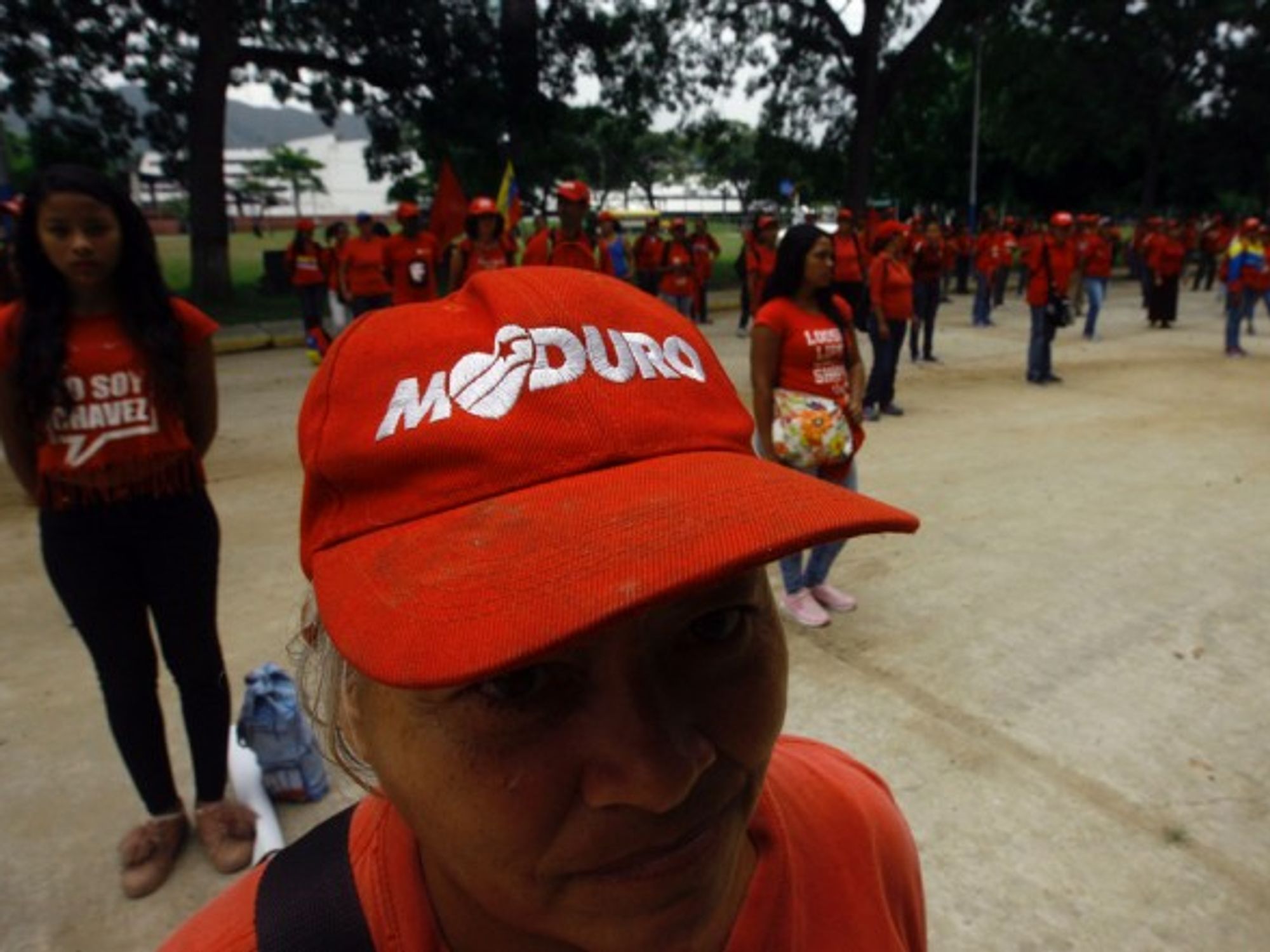 During Venezuelan protests against U.S. sanctions