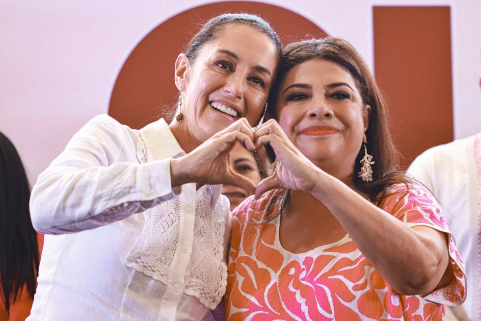 ​ Pre-candidates for the presidency of Mexico and the head of government of Mexico City for the National Regeneration Movement party MORENA, Claudia Sheinbaum Pardo and Clara Brugada on November 26, 2023.