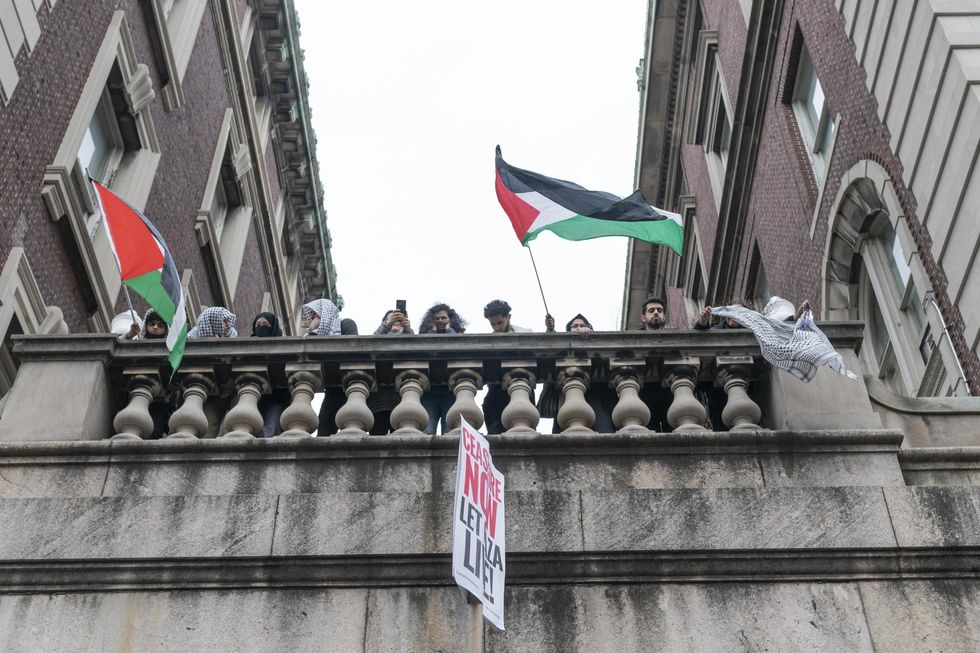 ​ Pro-Palestinian protest at Columbia University as part of 'March for Divestment'.