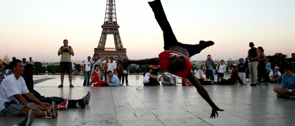 ​A breakdancer in Paris.