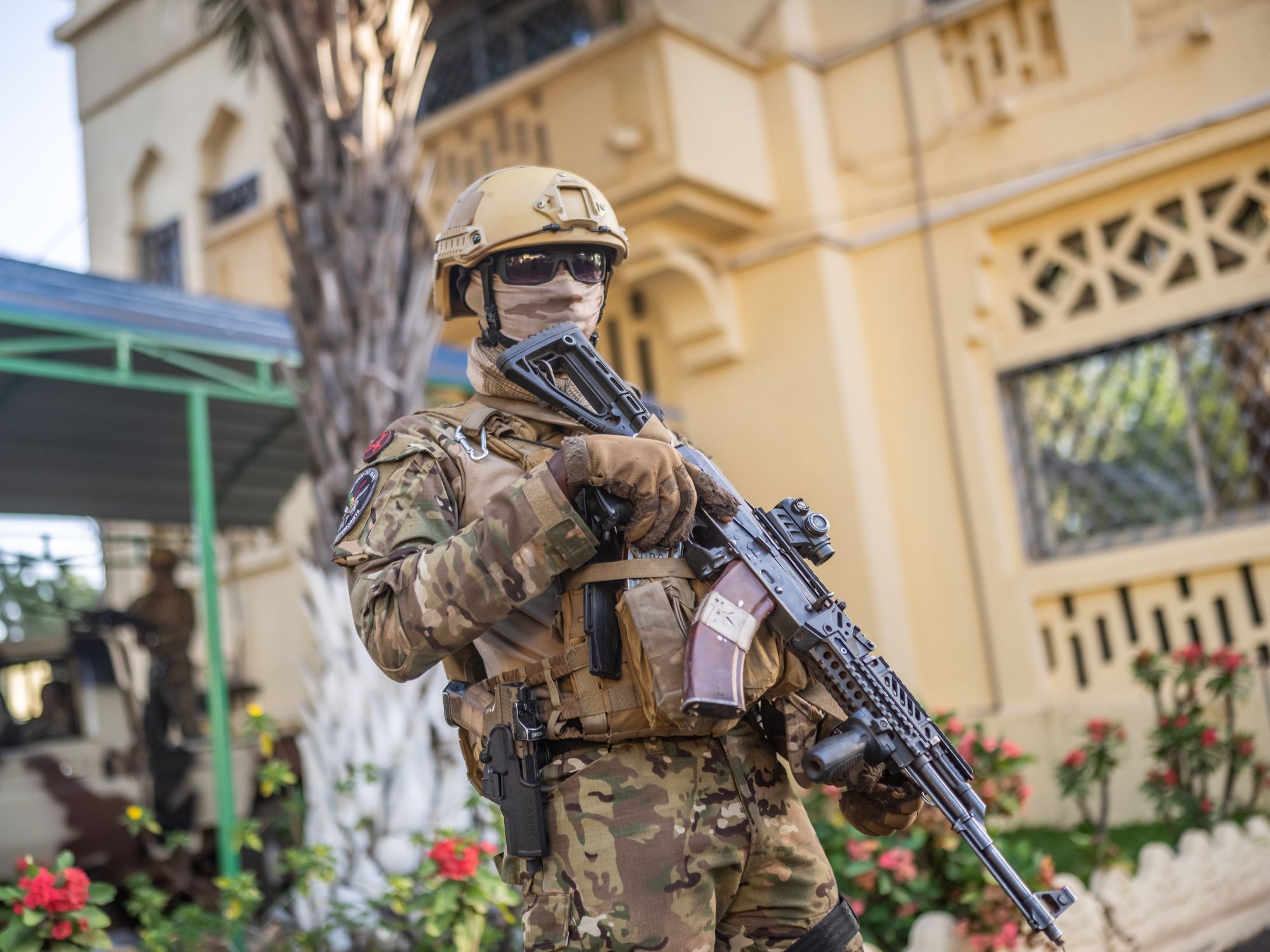 ​A soldier in Bamako, Mali.