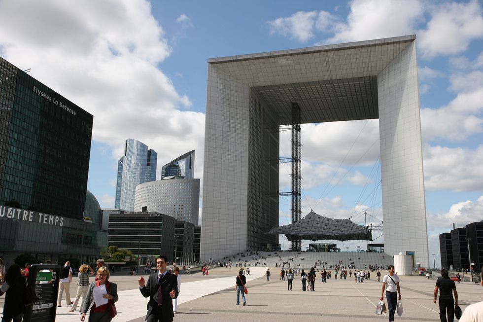 ​A view on La Défense district in Paris.