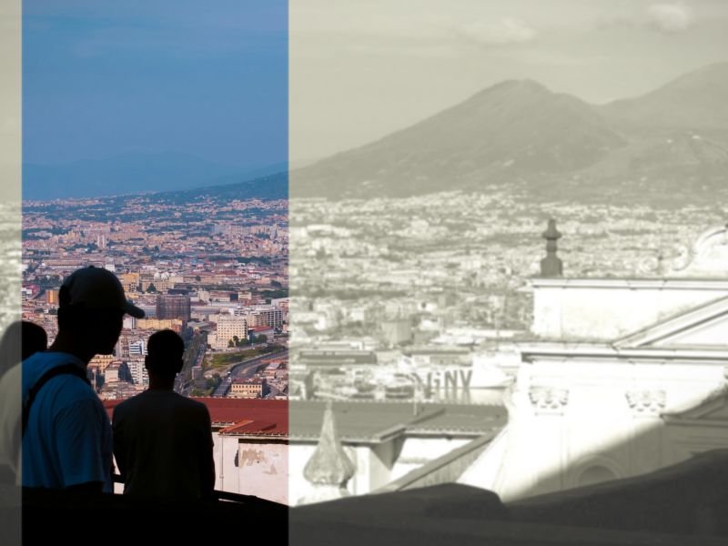 ​A view on Naples, Italy.