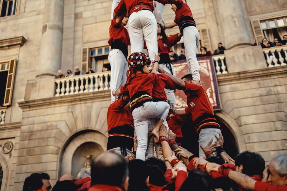 ​Barcelona’s human tower