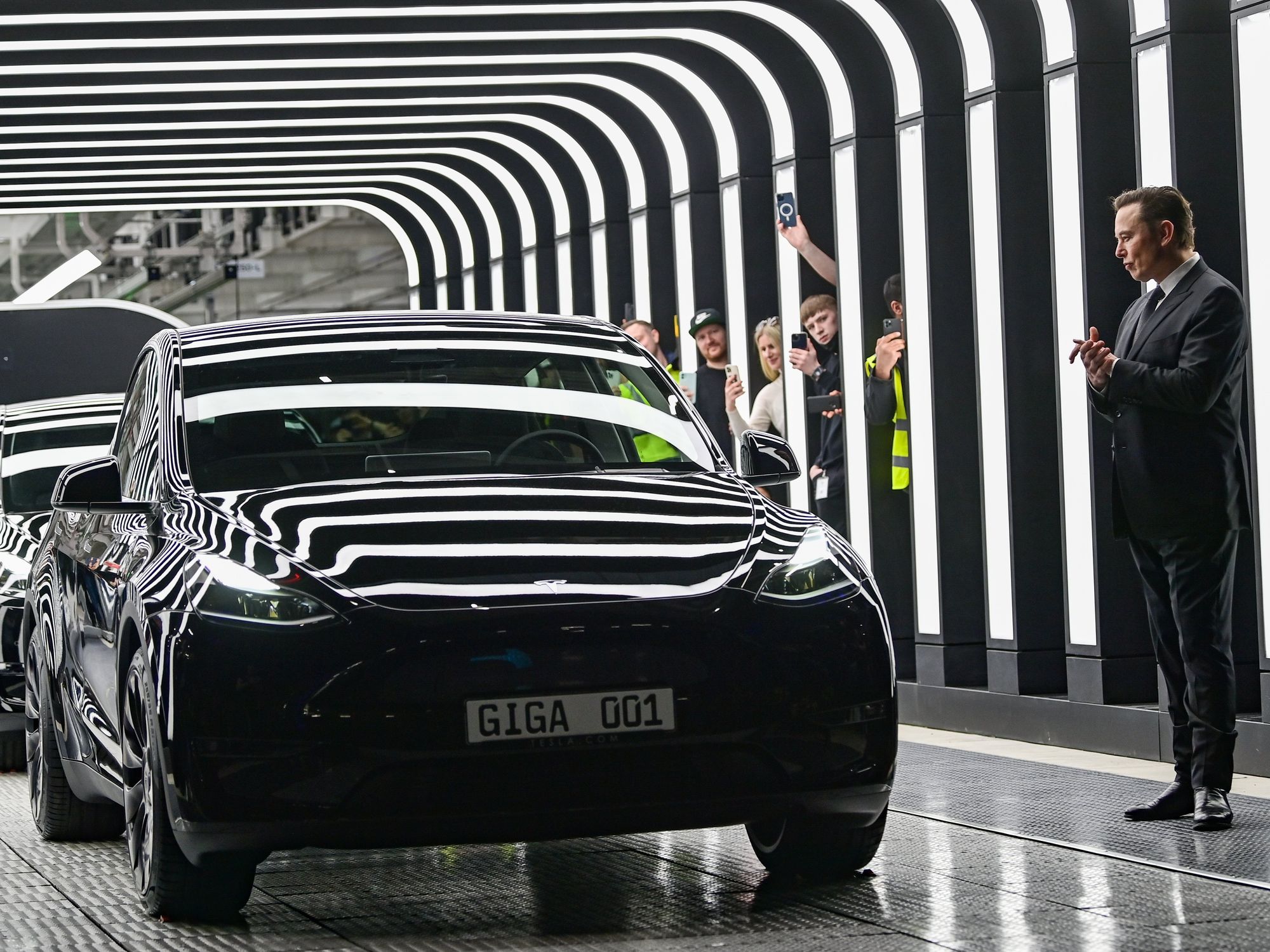 ​Elon Musk attending the opening of the Tesla factory Berlin Brandenburg in March 2022.