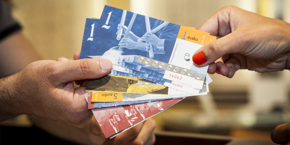 ​Eusko promotional image showing their paper currency, March 9, 2019.