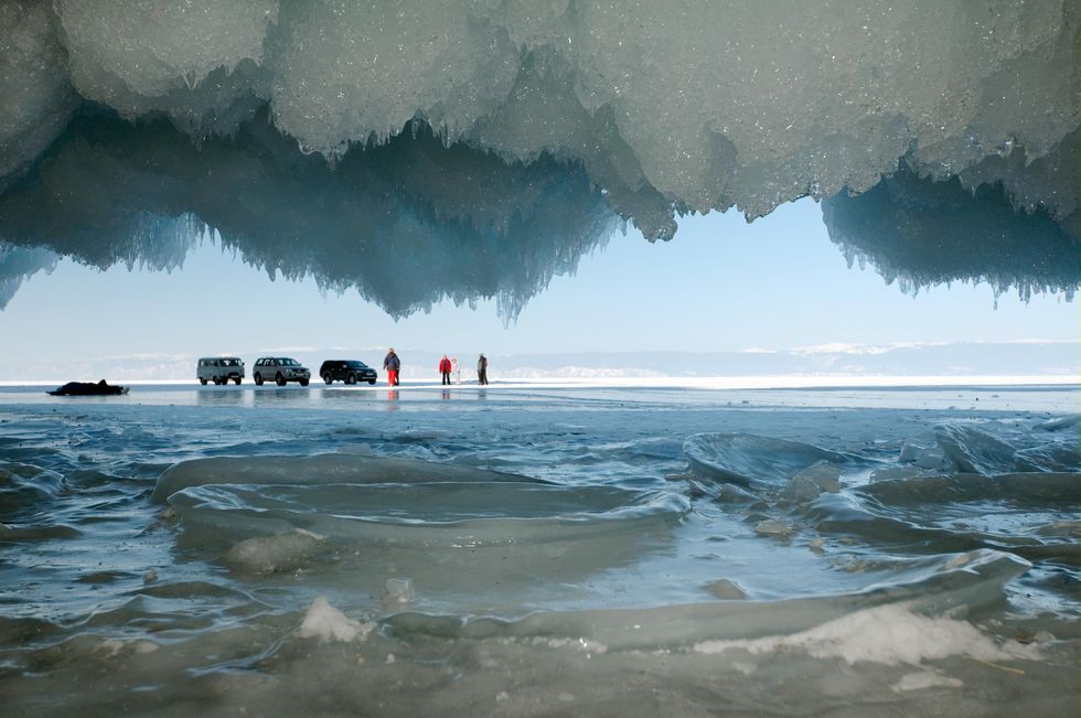 ​Ice caves in Baikal lake, Siberia, Russia
