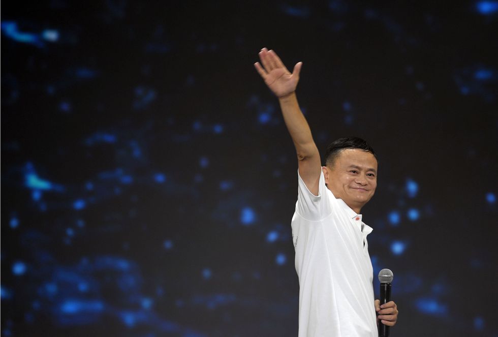 ​Jack Ma at an event to mark the 20th anniversary of Alibaba Group in Hangzhou in 2019.