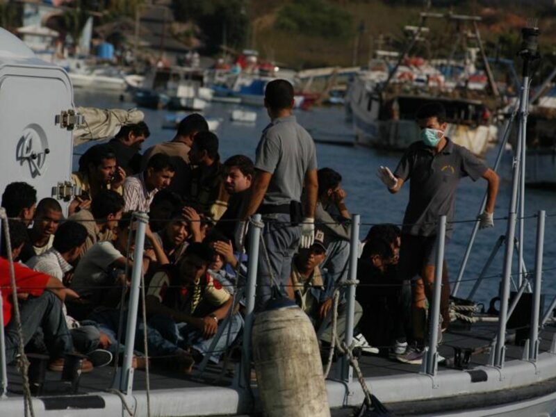 ​Migrants arrive on the island of Lampedusa