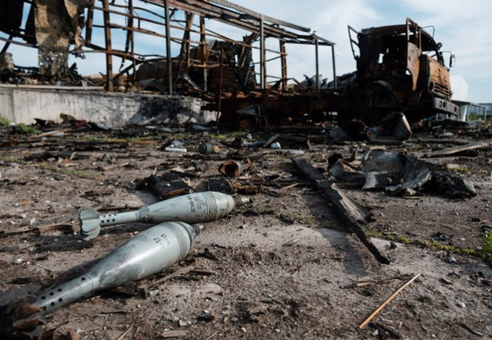 ​Missiles in recently liberated village of Tsyrkuny, near Kharkiv