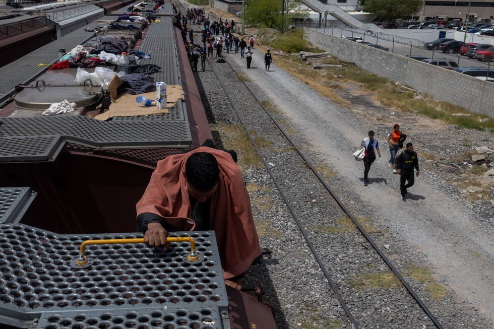 ​Nearly 700 migrants arrived in Ciudad Juarez aboard the train known as 'La Bestia,'.