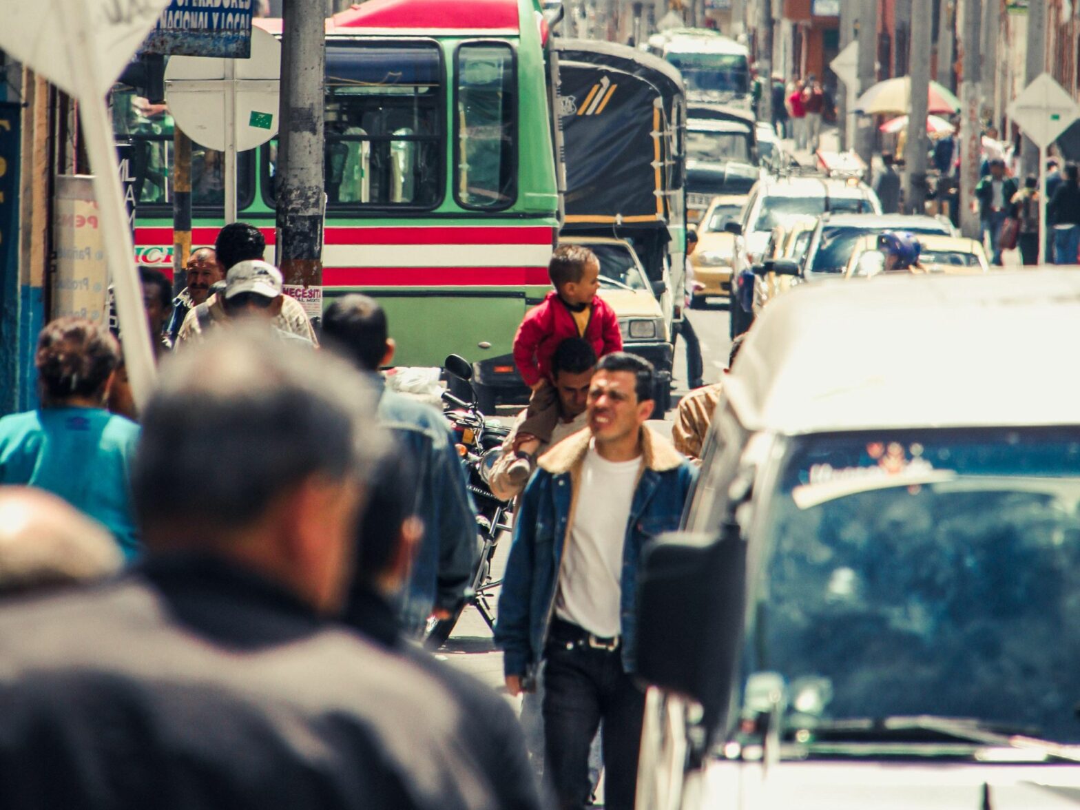 ​People in the streets of Bogotá