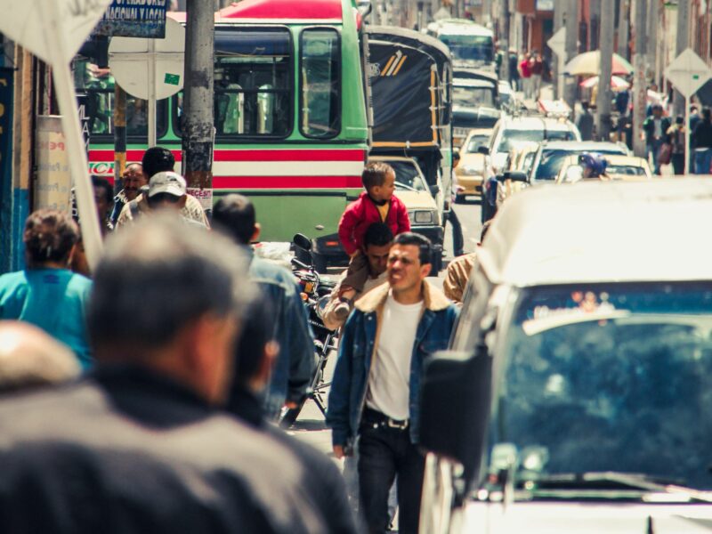 ​People in the streets of Bogotá