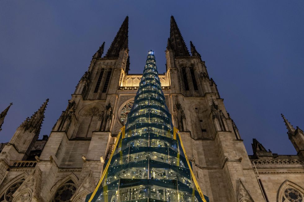 ​Pey Berland's Christmas tree in Bordeaux, Gironde, France.