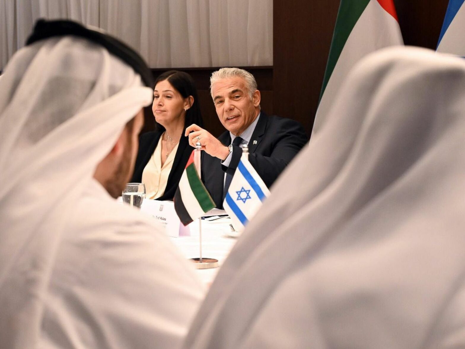 ​Photo from September 15, 2022 of Israeli Prime Minister YAIR LAPID meets the United Arab Emirates Minister of Foreign Affairs and International Cooperation