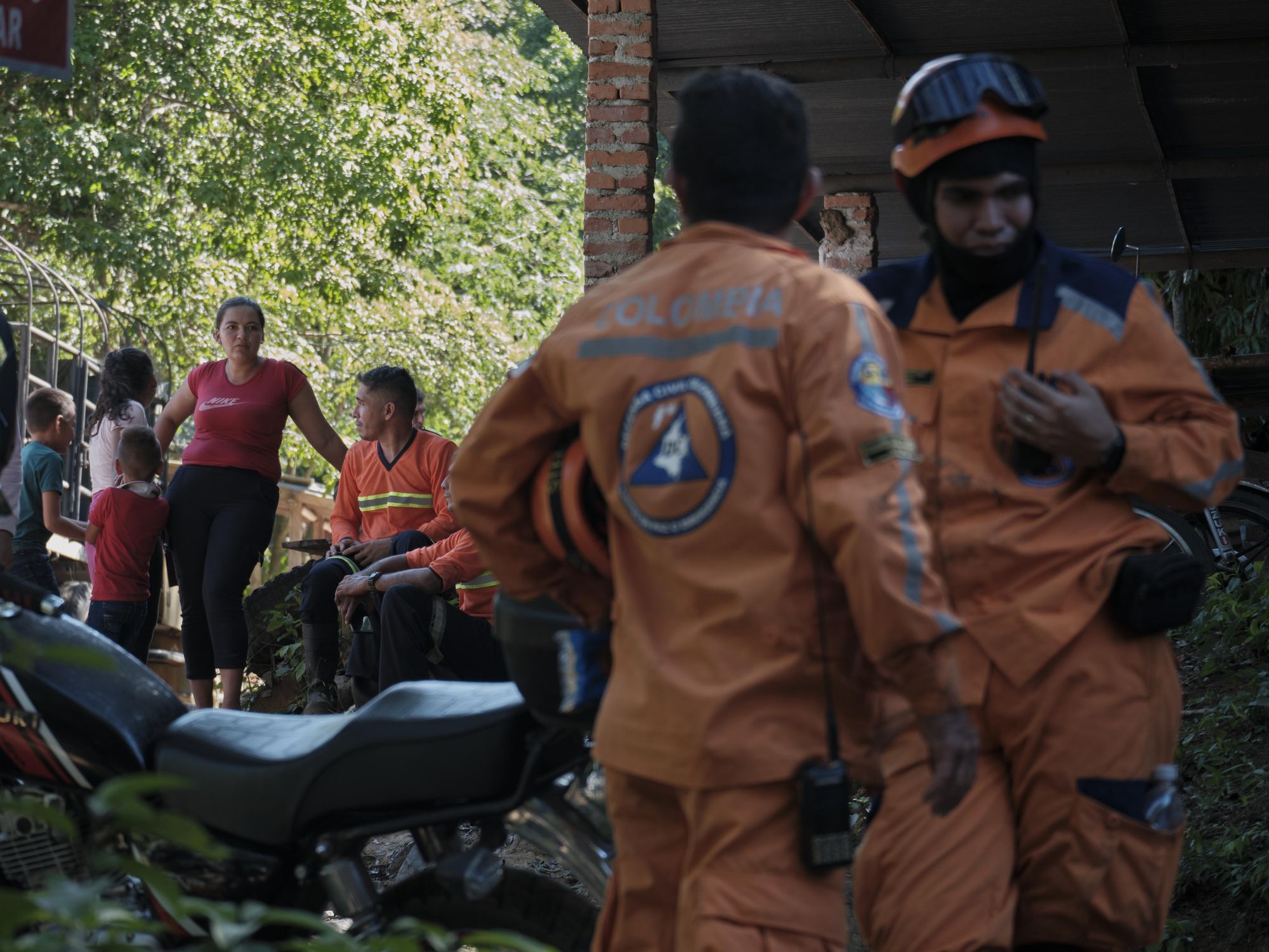 ​Rescuers after a mining incident in northeastern Colombia