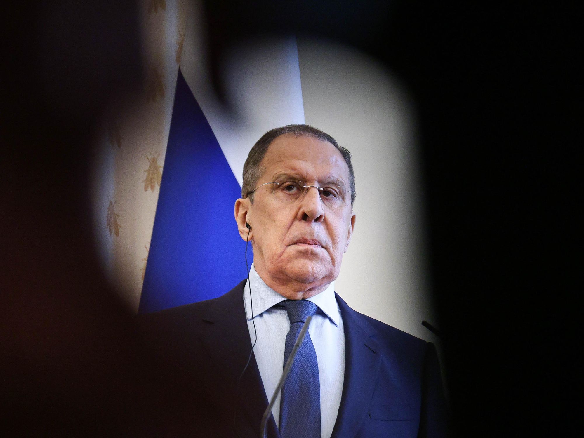 ​Russia's Foreign Minister Sergei Lavrov attends a diplomatic reception for heads of African diplomatic missions