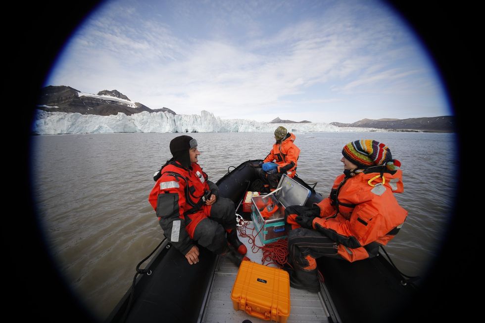 ​Scientists during a mission in Longyearbyen, Svalbard.