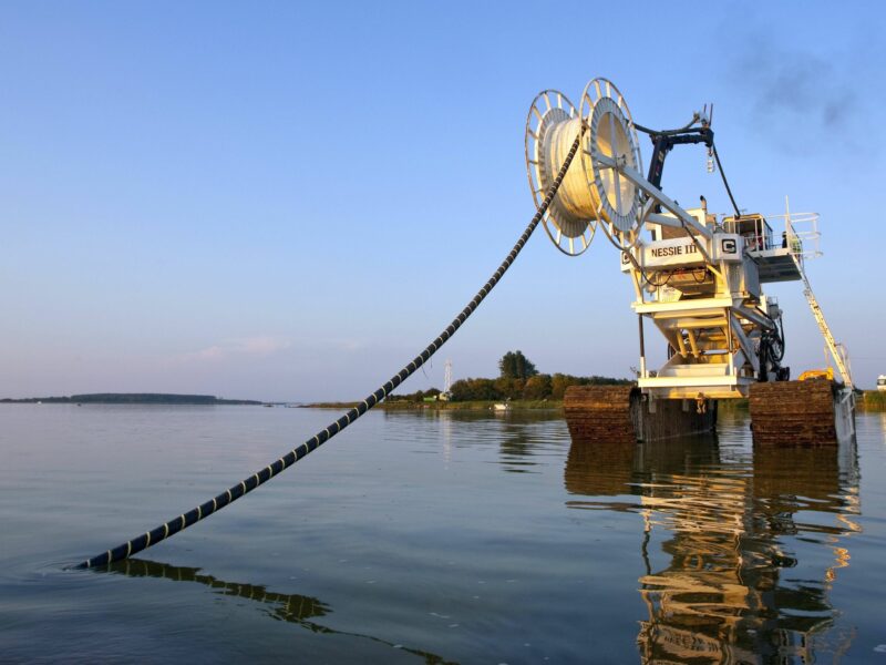 ​Seabed cable being placed in the Baltic Sea, July 5, 2009.
