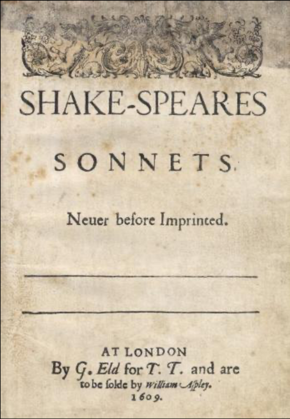 ​Shakespeare's Sonnets, quarto