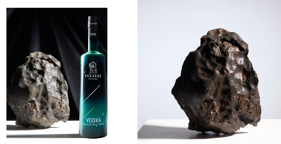 ​Shooting Star Vodka and the meteorite its infused with.
