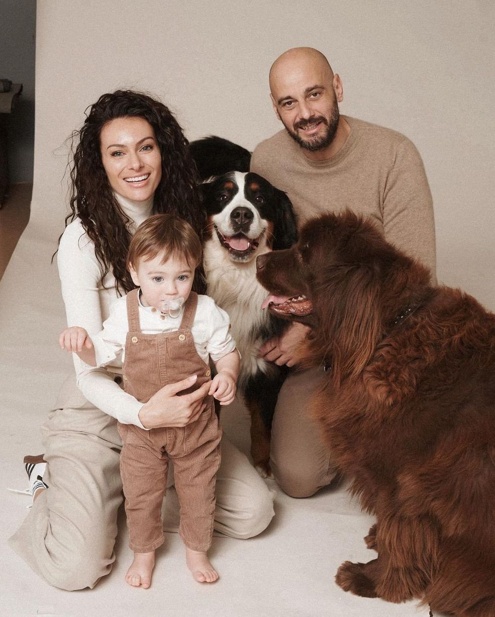 ​Social media influencer Paola Turani with her family.