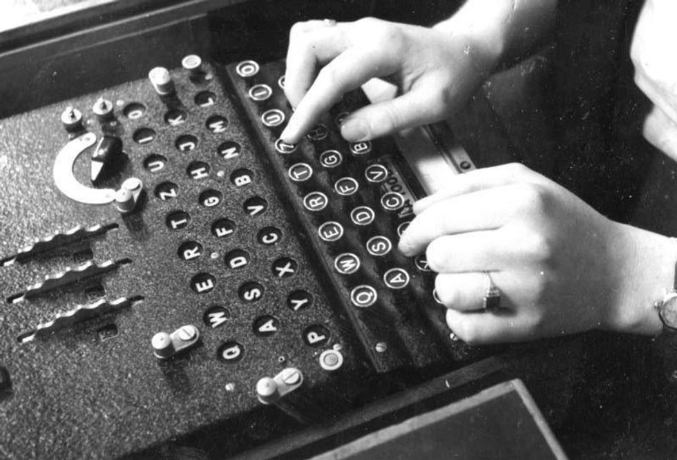 ​The Enigma Machine in use