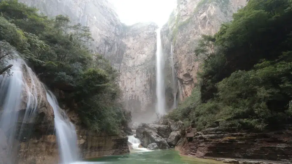 ​The Yuntai Mountain Waterfall is billed as the tallest uninterrupted waterfall in China.