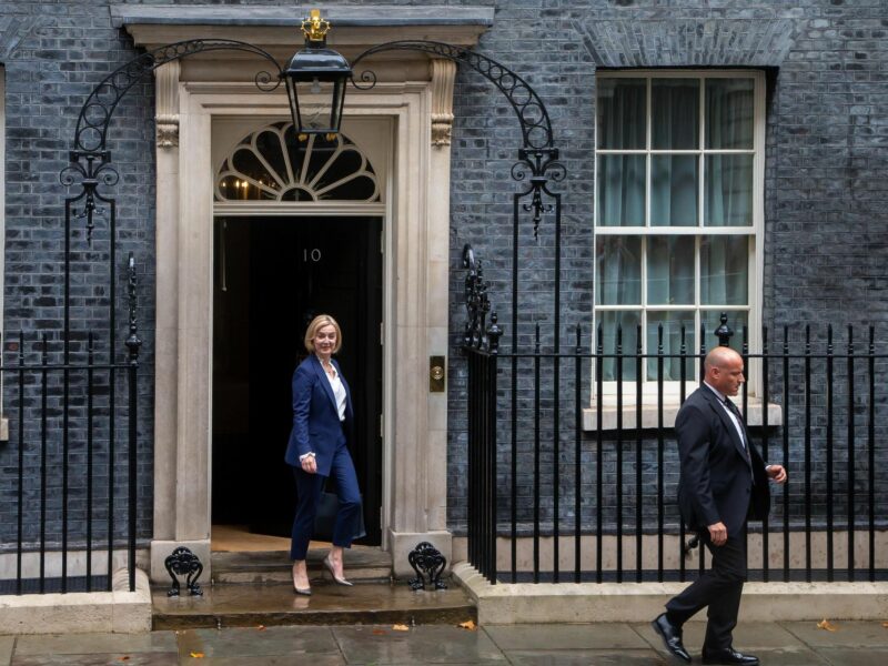 ​UK Prime Minister Liz Truss leaves 10 Downing Street on Sept. 7