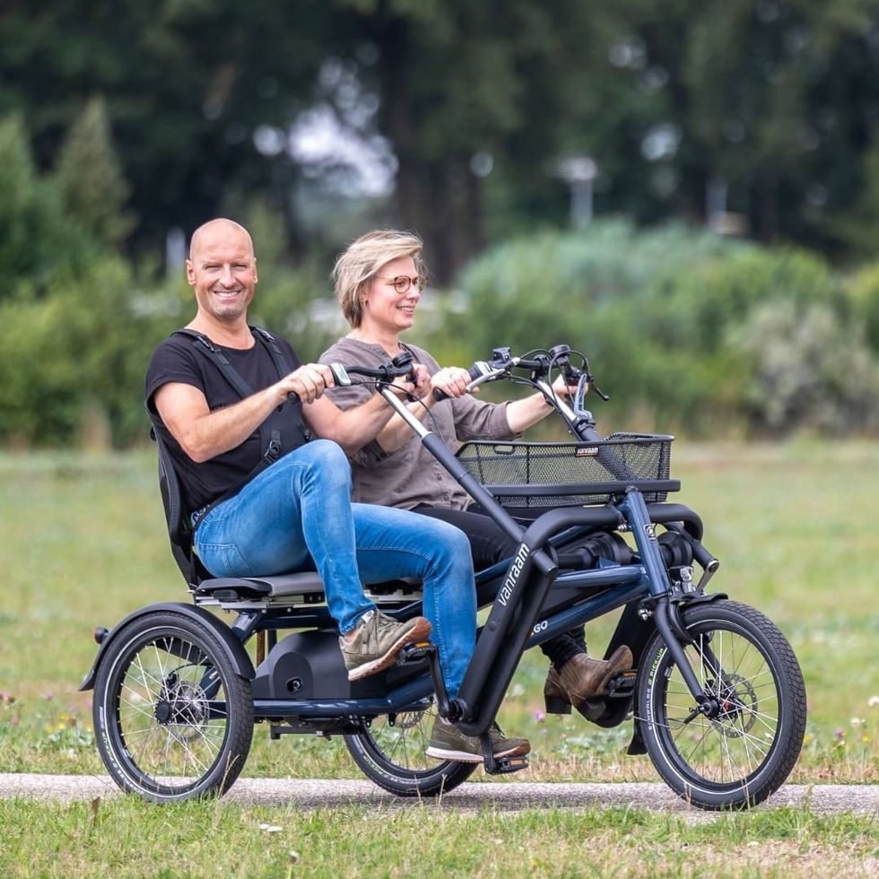 ​Van Raam medical equipment manufacturer shows off one of their special needs bikes created to make biking accessible for everyone, Oct. 21, 2024.