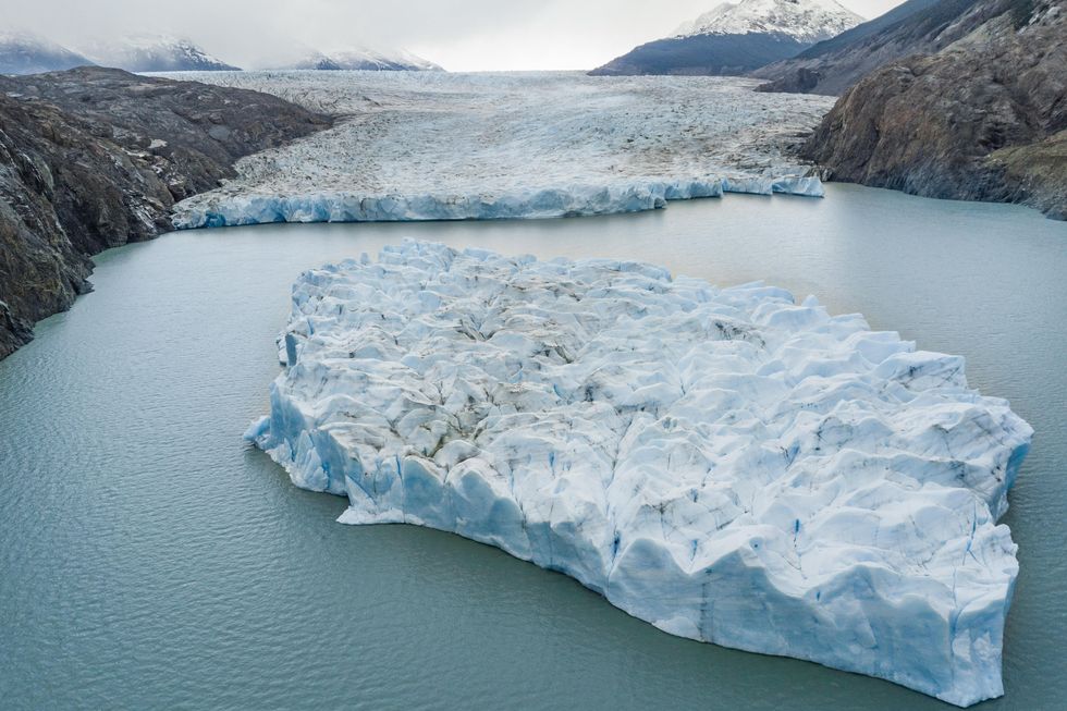 ​What use to be a glacier has slowly become sea ice as Earth temperature increases.
