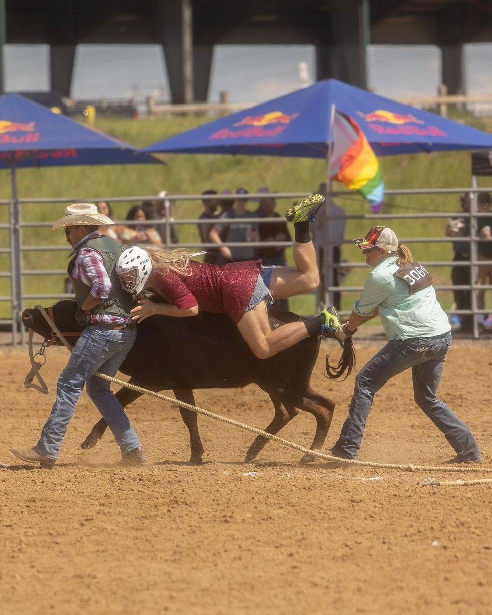 ​Wild Drag Race at the Rocky Mountain Regional Rodeo.