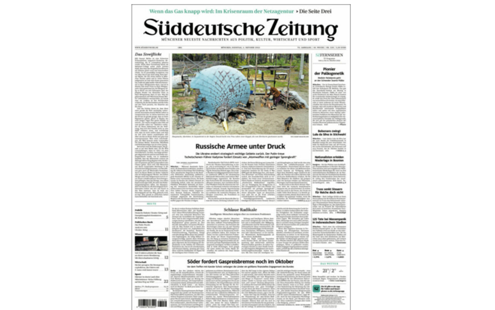 “Russian Army Under Pressure” On German Daily Front Page