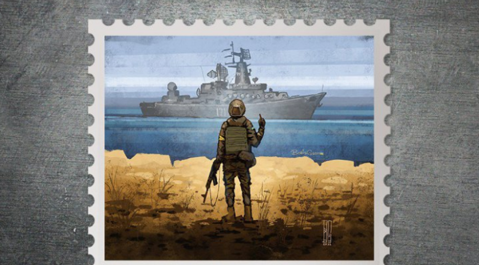“Russian Warship Go F**k Yourself” Ukrainian Postage Stamp Sells Out