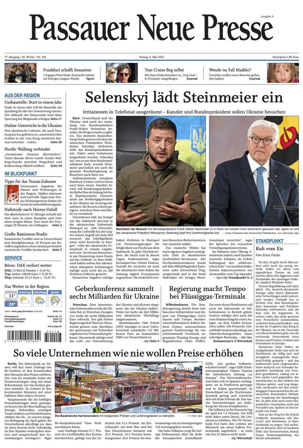 “Zelensky invites Steinmeier” “Irritations in the phone call cleared up – Chancellor and Federal President are to visit Ukraine"