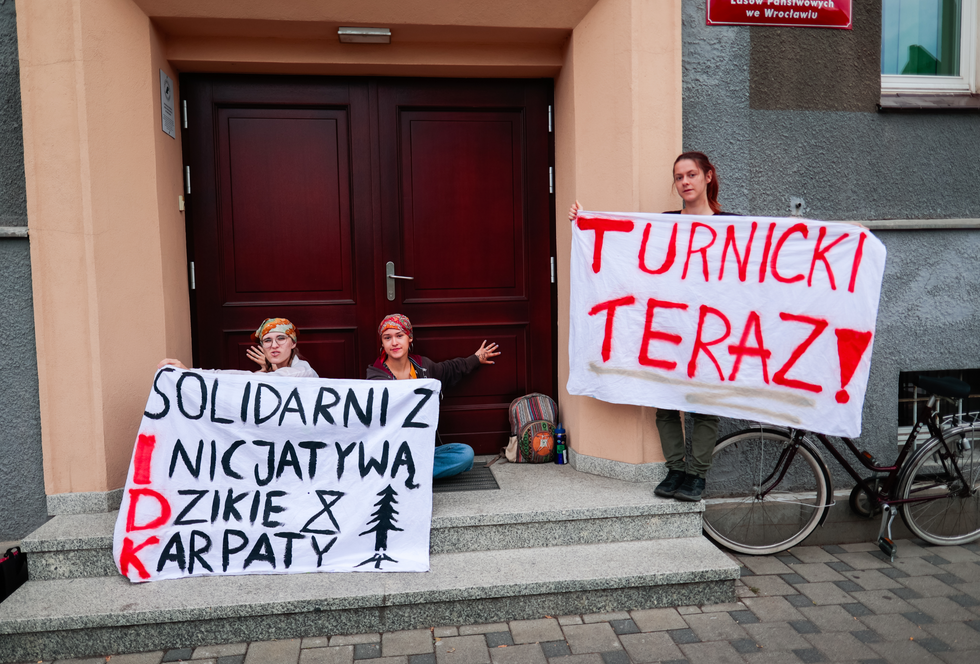 Ecological protest in Wrocław, Poland.
