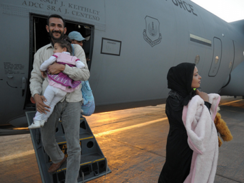 Egyptians evacuated in March from war-torn Libya (DOD)