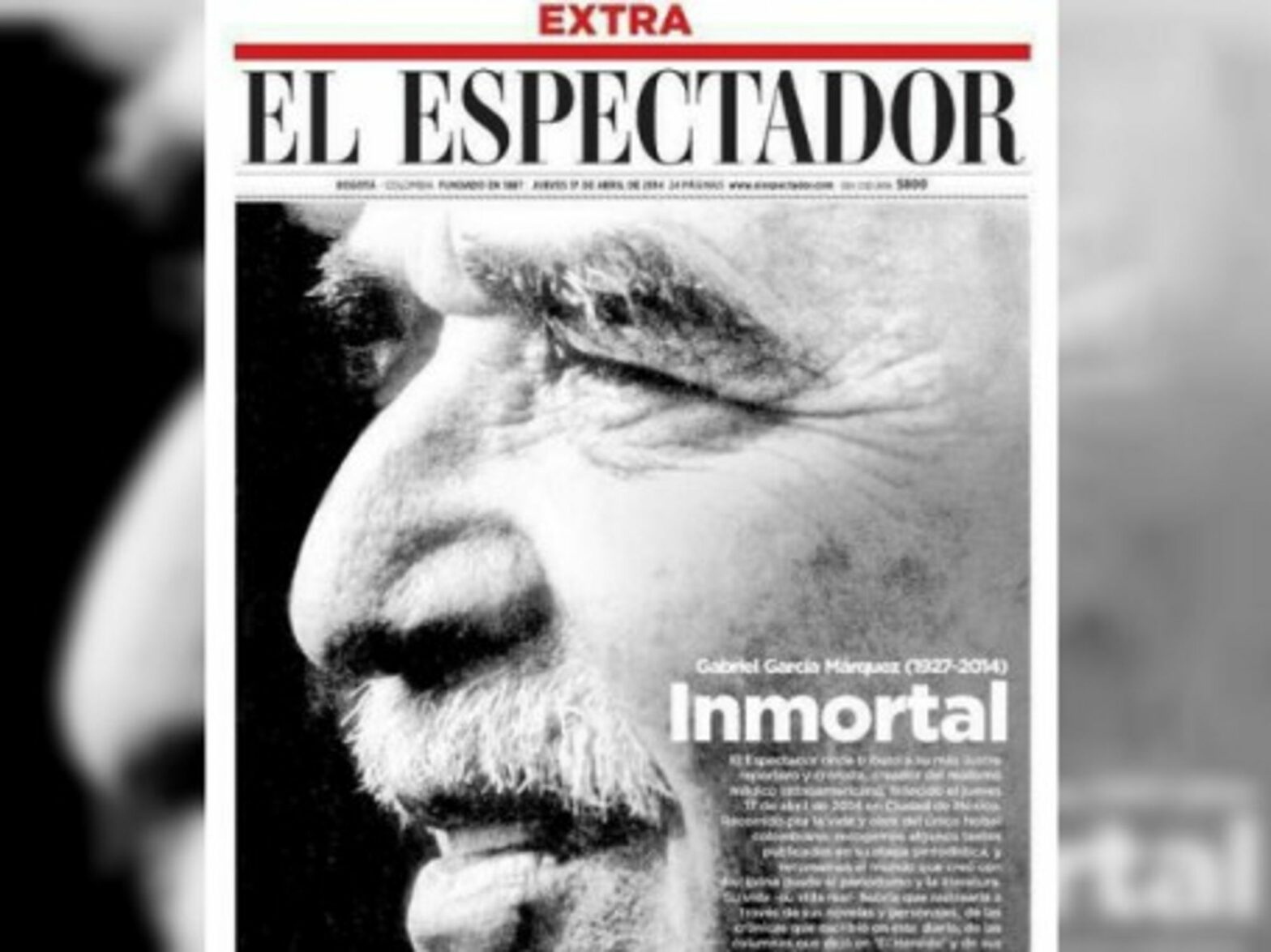 El Espeactador's front page
