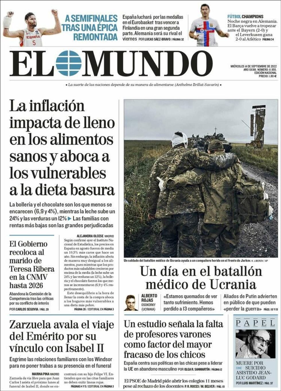 El Mundo Front Page (Spain)