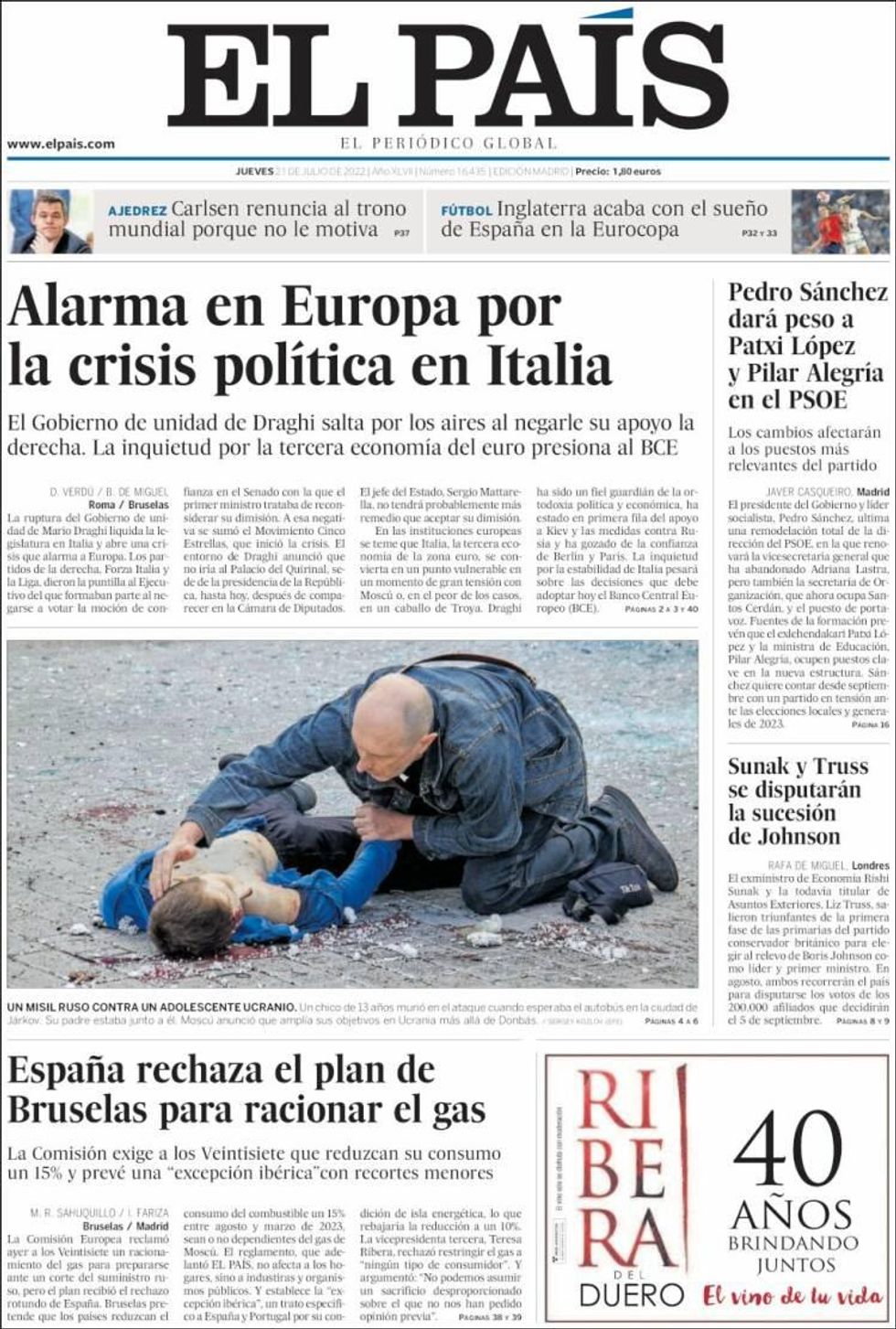 El País Front Page (Spain)