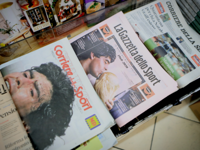 El Pibe de Oro on the world's front pages