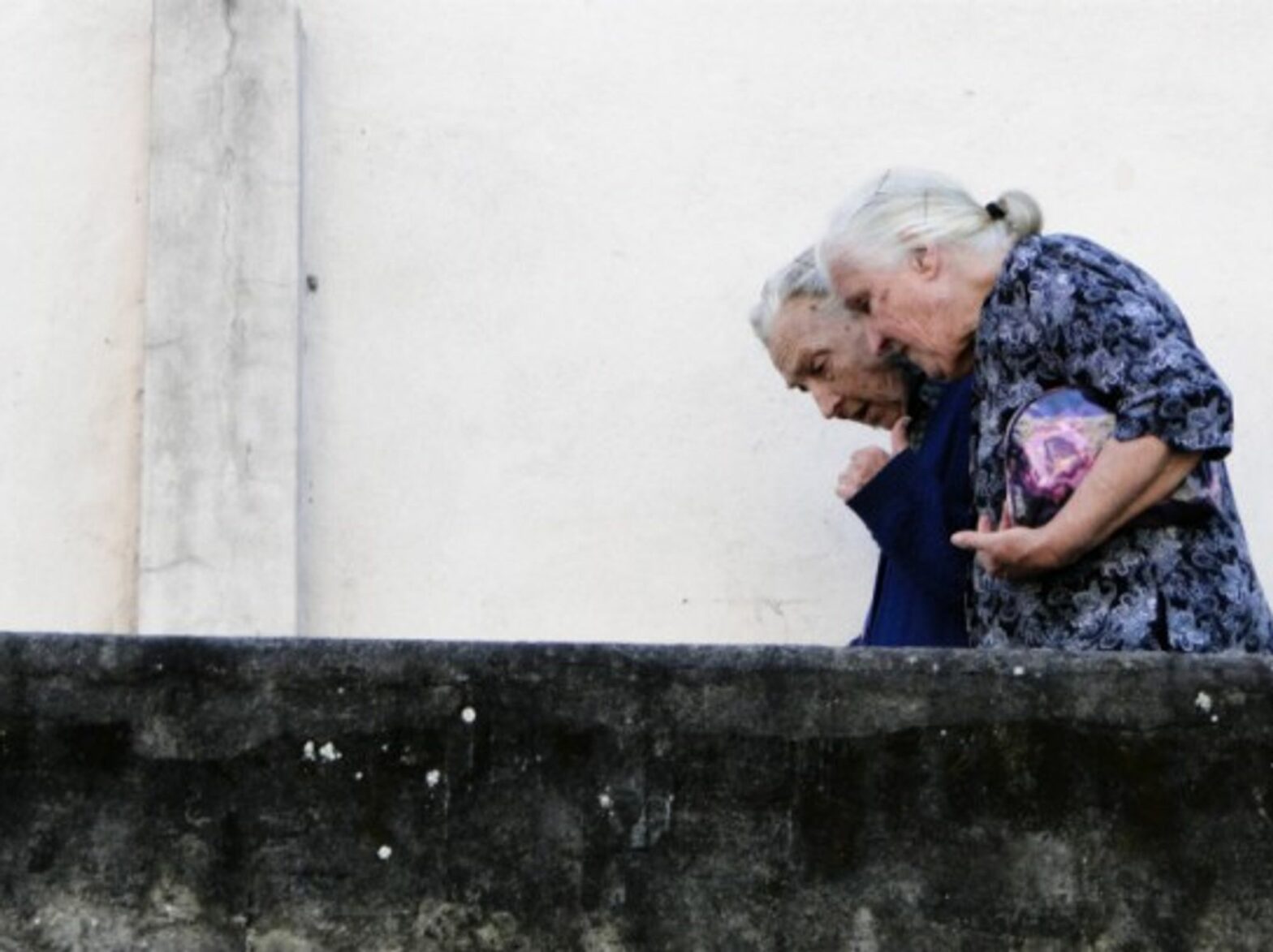 Elderly women take a stroll in the Santa Teresa district of Rio de Janeiro
