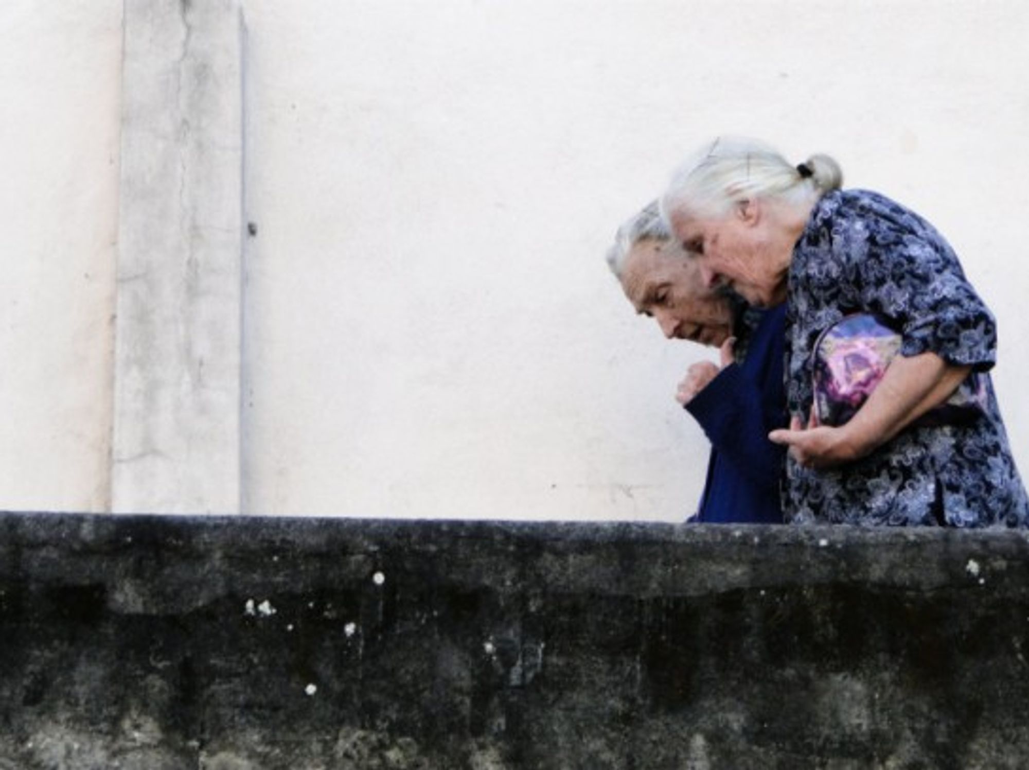 Elderly women take a stroll in the Santa Teresa district of Rio de Janeiro