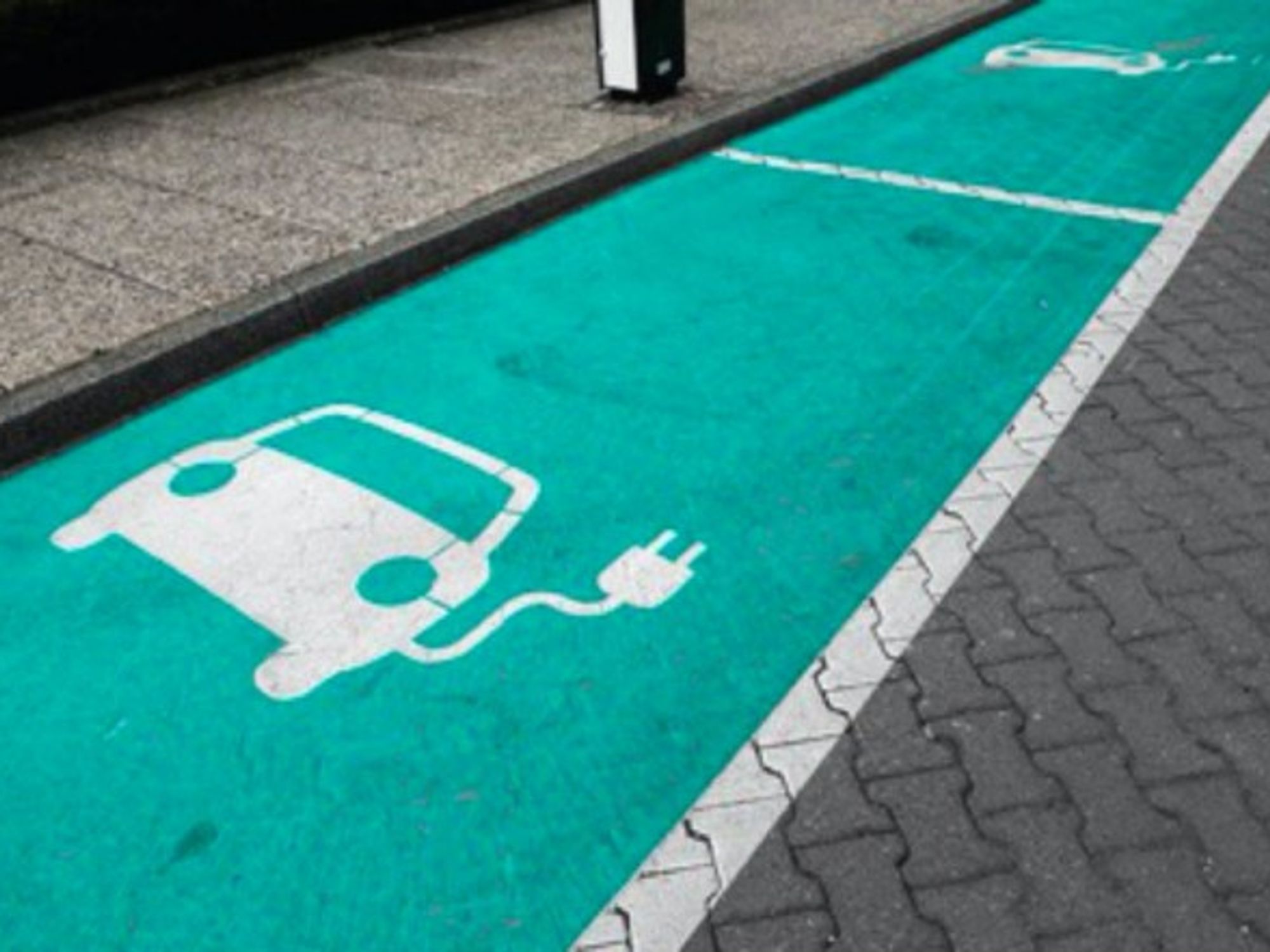 Electric car charging station in Germany