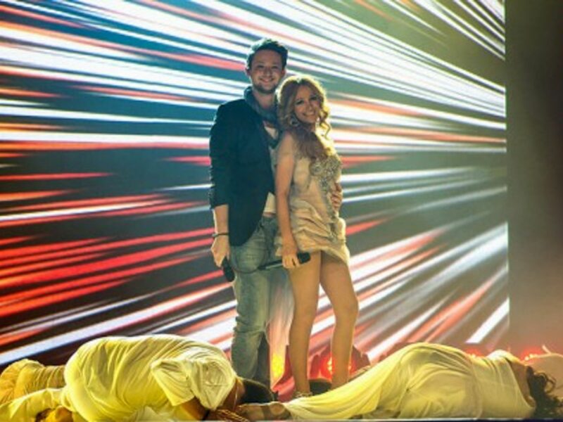 Ell & Nikki, the pop duo that won the Eurovision Song Contest 2011 for Azerbaijan (Vugar?badov)
