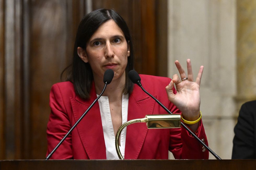 Elly Schlein speaking in the Chamber of Deputies