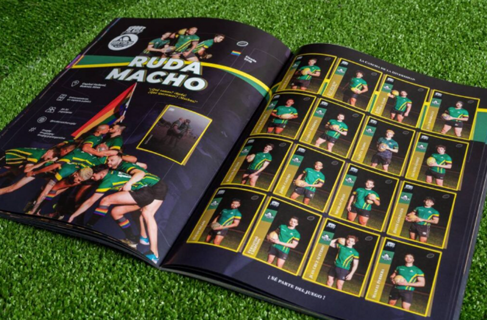 Émilien Buffard's spoof sticker album "Sport Friendly: ¡la cancha de la diversidad!"