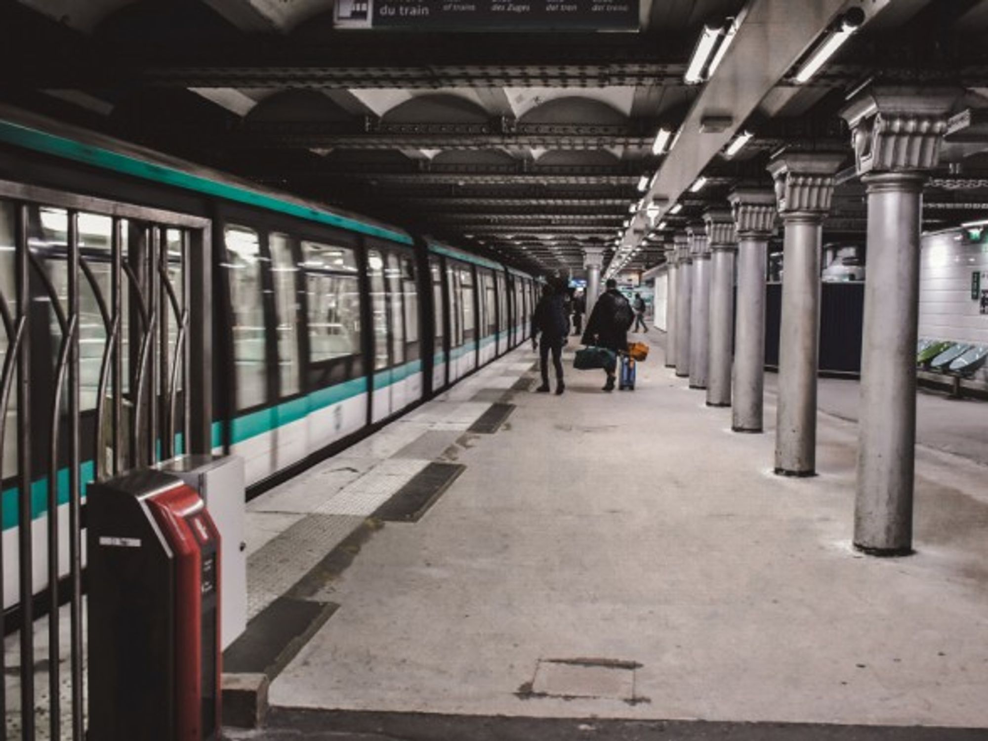 Empty metro station in Paris