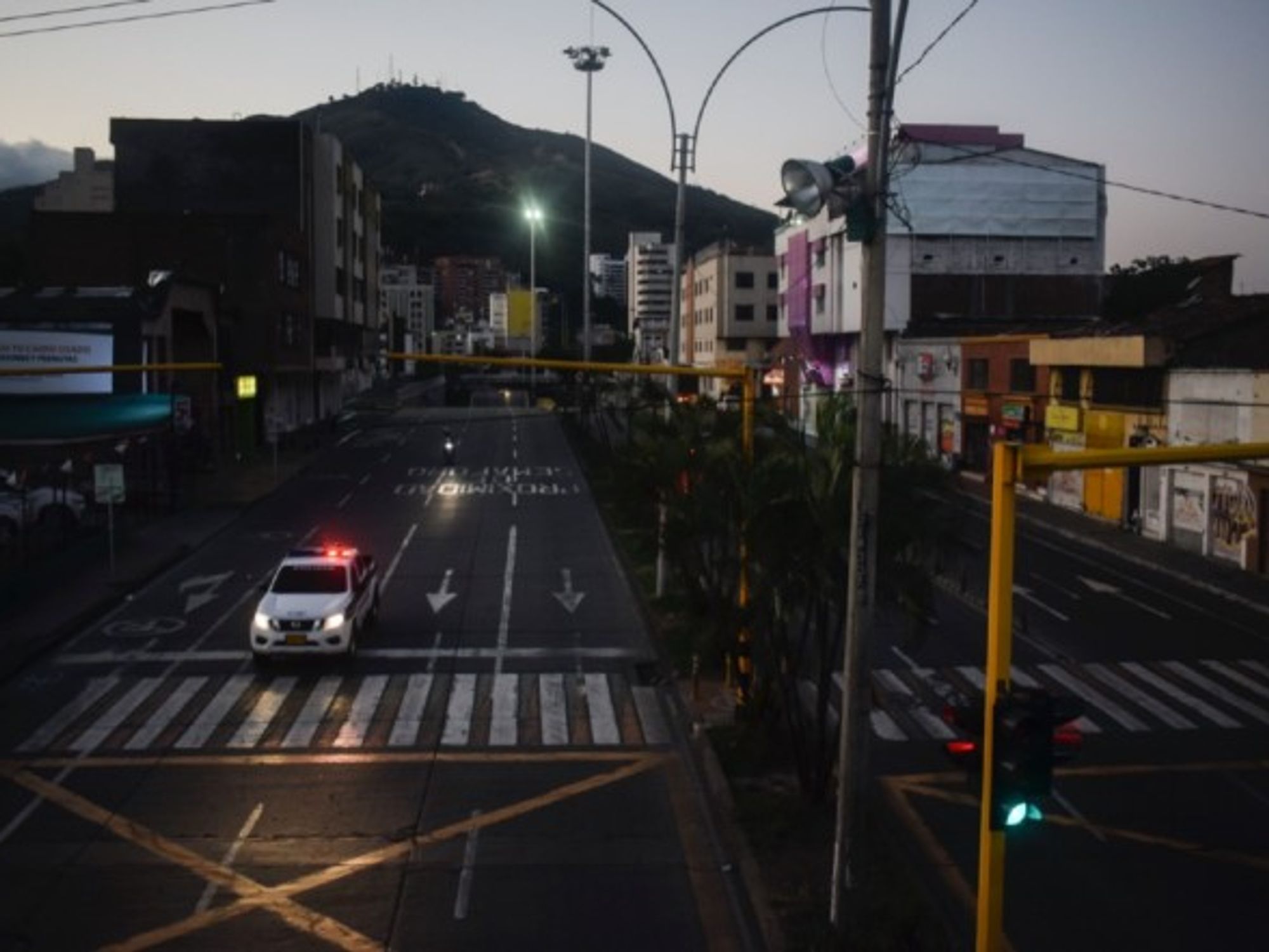 Empty streets during the Coronavirus lockdown in Cali, Colombia